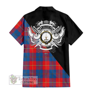 Blane Tartan Hawaiian Shirt with Family Crest and Military Logo Style - Tartan Vibes Clothing