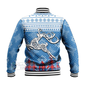 Blane Clan Christmas Baseball Jacket Celtic Reindeer Style