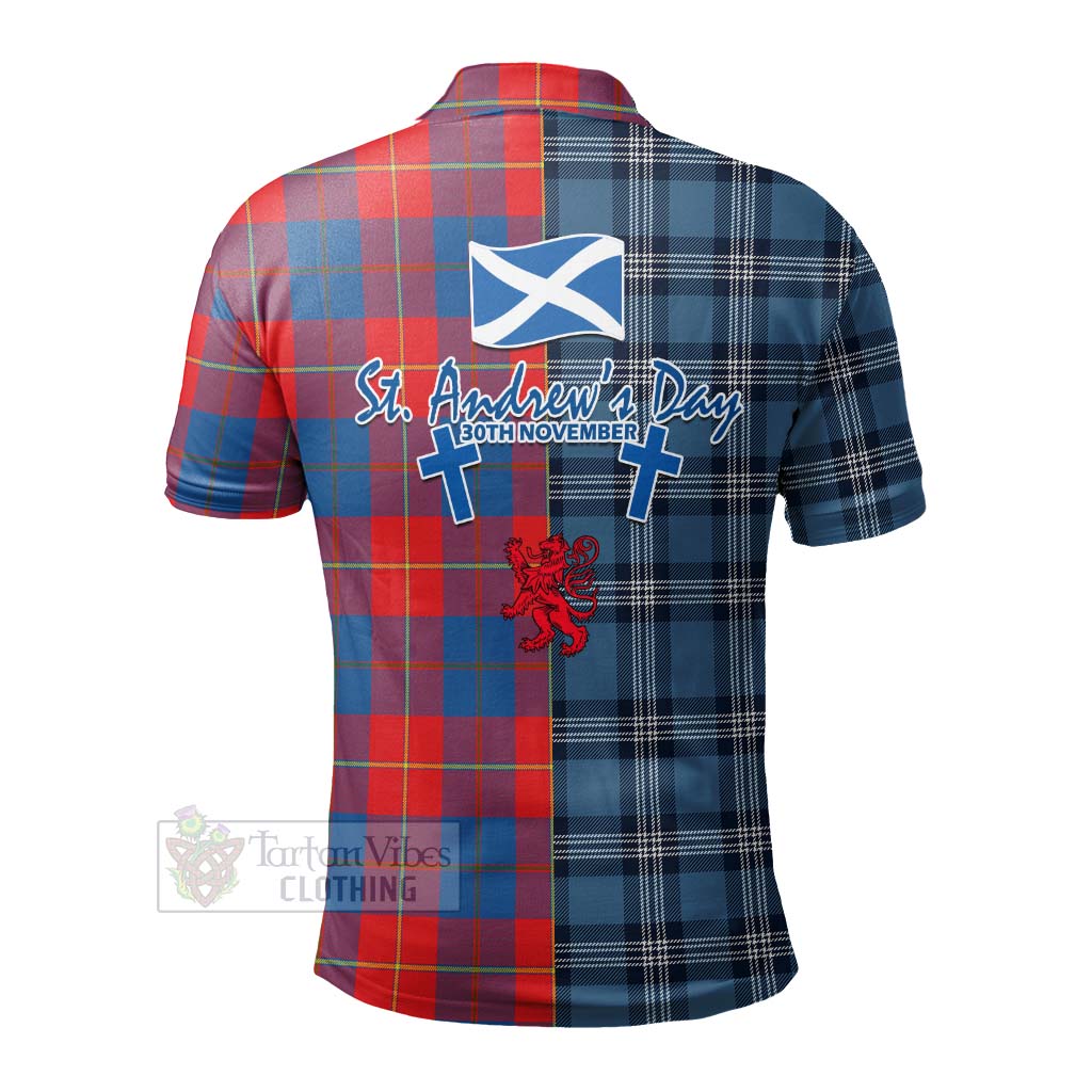 Tartan Vibes Clothing Blane Tartan Polo Shirt Happy St. Andrew's Day Half Tartan Style