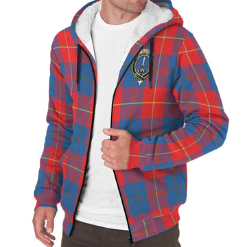 Blane Tartan Sherpa Hoodie with Family Crest