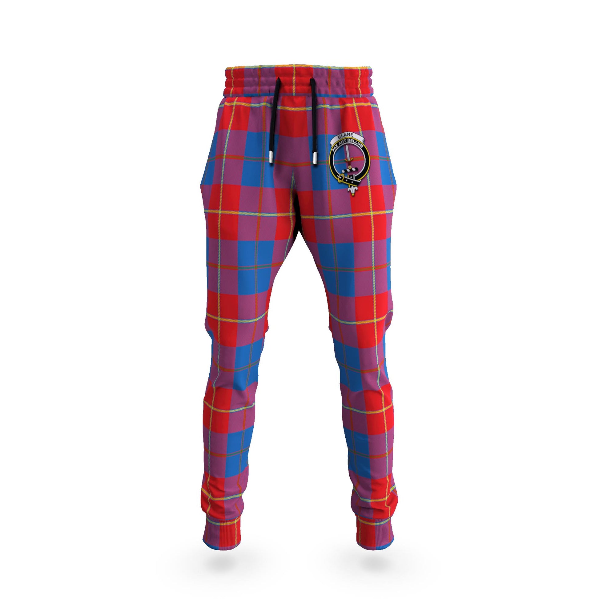 Blane Tartan Joggers Pants with Family Crest 5XL - Tartan Vibes Clothing