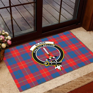 Blane Tartan Door Mat with Family Crest