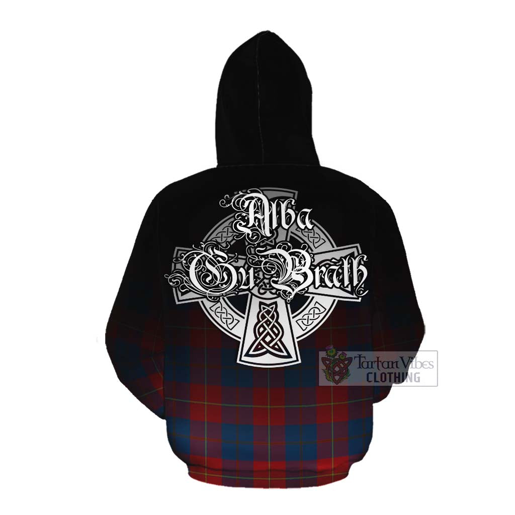 Tartan Vibes Clothing Blane Tartan Cotton Hoodie Featuring Alba Gu Brath Family Crest Celtic Inspired