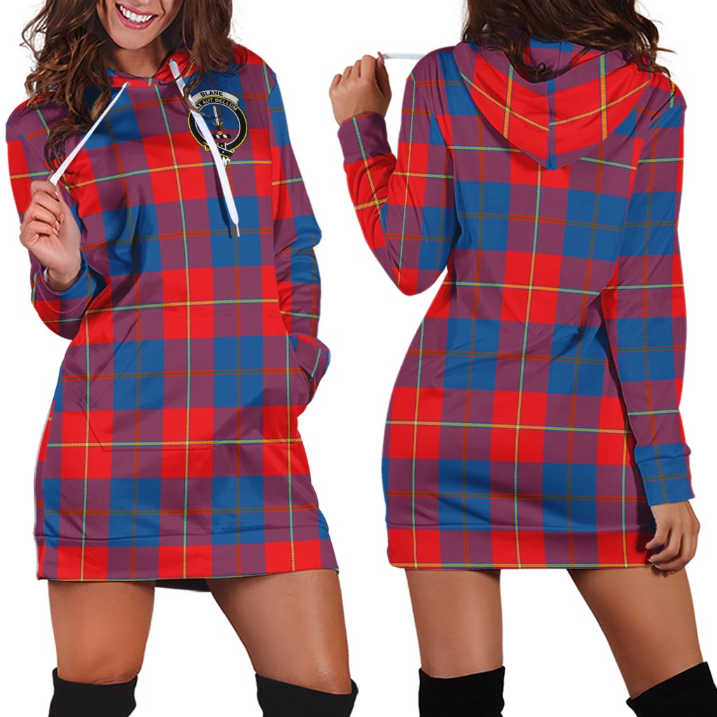 Blane Tartan Hoodie Dress with Family Crest - Tartan Vibes Clothing