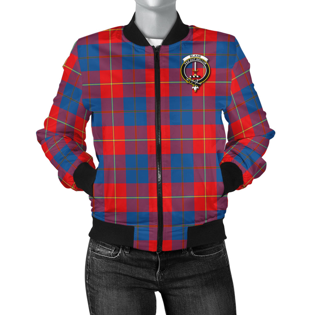 Blane Tartan Bomber Jacket with Family Crest - Tartanvibesclothing