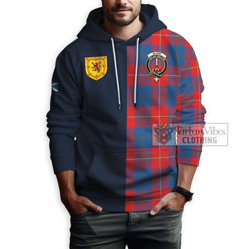 Blane Tartan Hoodie Alba with Scottish Lion Royal Arm Half Style