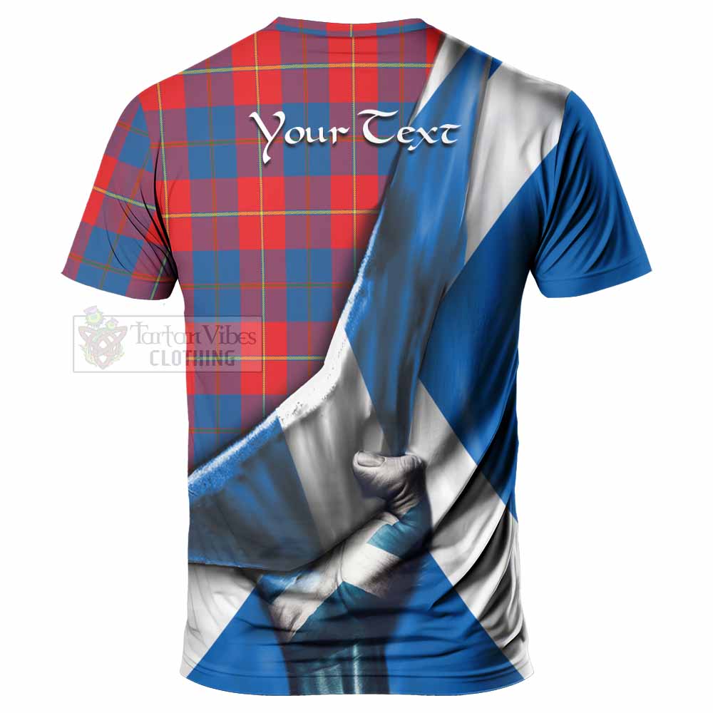 Tartan Vibes Clothing Blane Tartan T-Shirt with Family Crest Scotland Patriotic Style