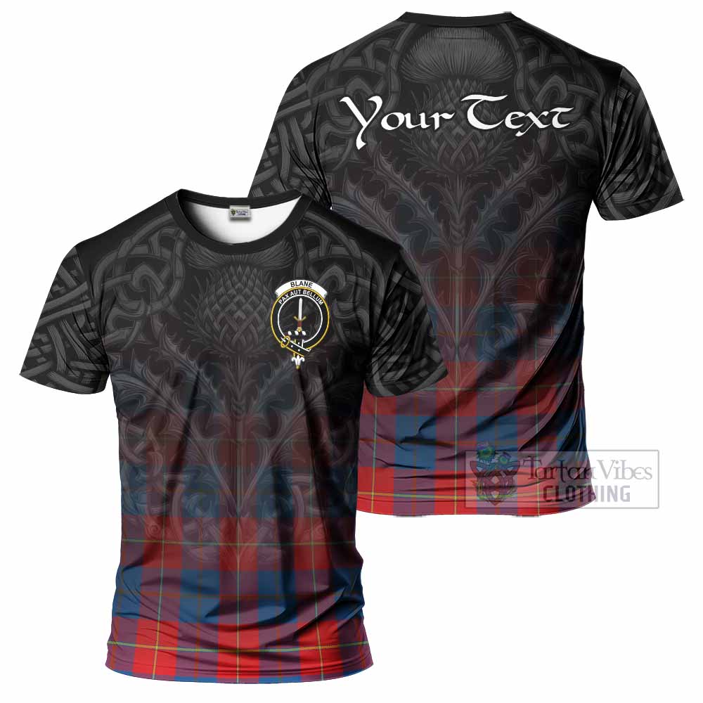 Tartan Vibes Clothing Blane Tartan T-Shirt with Family Crest Celtic Thistle Vibes