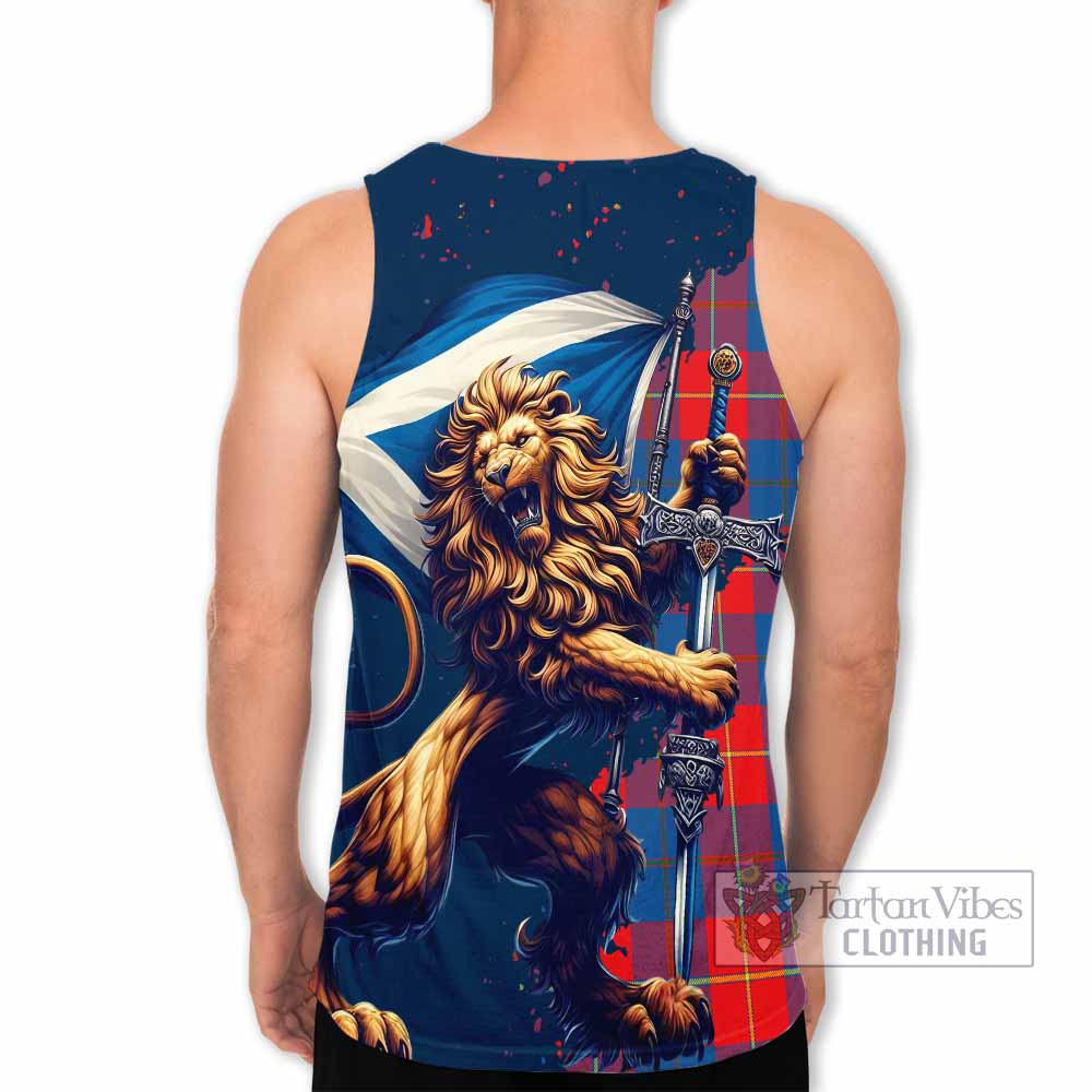 Tartan Vibes Clothing Blane Tartan Family Crest Men's Tank Top with Scottish Majestic Lion