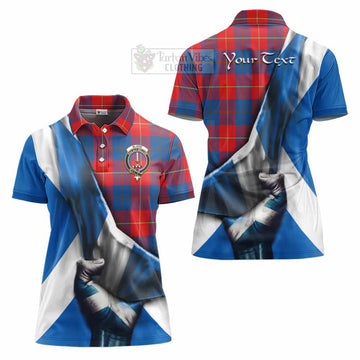 Blane Tartan Women's Polo Shirt with Family Crest Scotland Patriotic Style