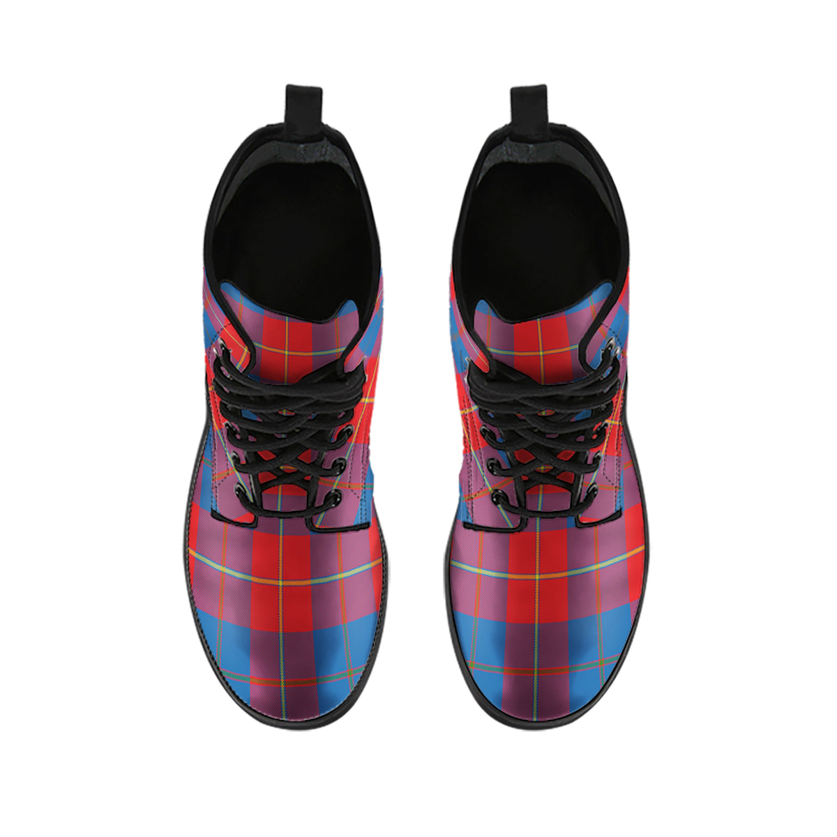 Blane Tartan Leather Boots - Tartan Vibes Clothing