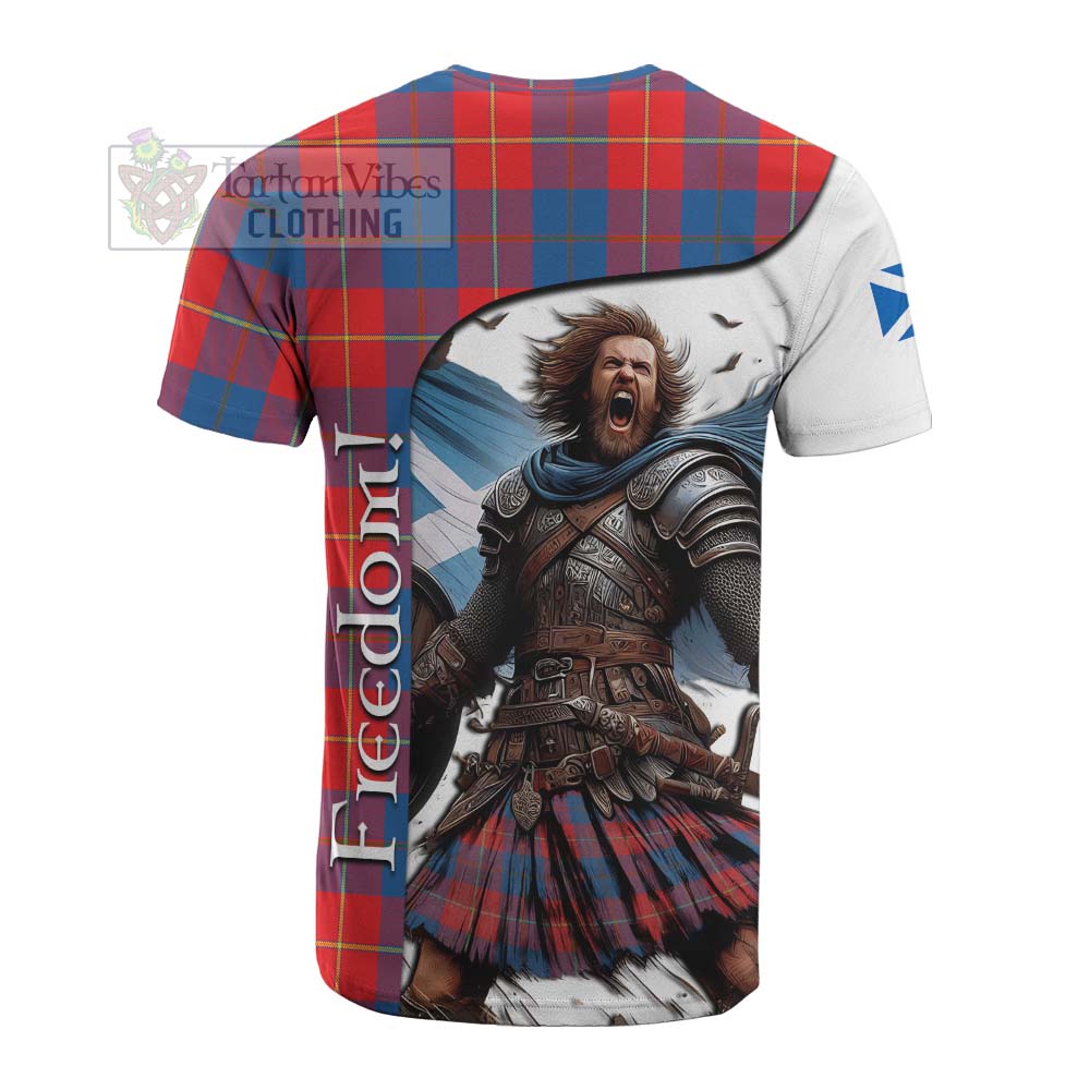 Tartan Vibes Clothing Blane Crest Tartan Cotton T-shirt Inspired by the Freedom of Scottish Warrior