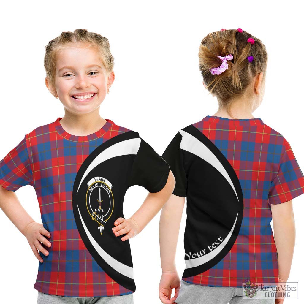 Blane Tartan Kid T-Shirt with Family Crest Circle Style - Tartan Vibes Clothing