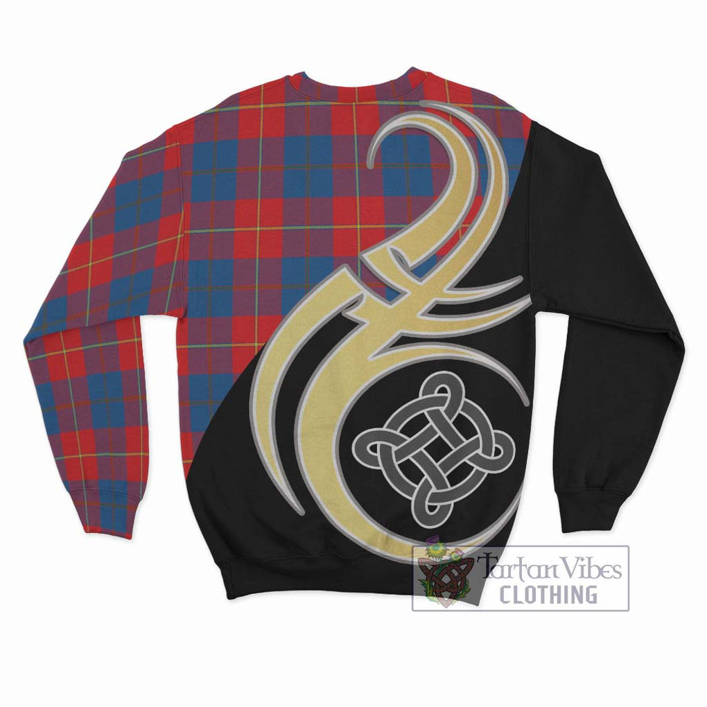 Blane Tartan Sweatshirt with Family Crest and Celtic Symbol Style - Tartan Vibes Clothing