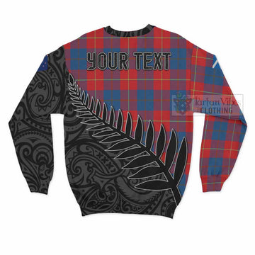 Blane Crest Tartan Sweatshirt with New Zealand Silver Fern Half Style