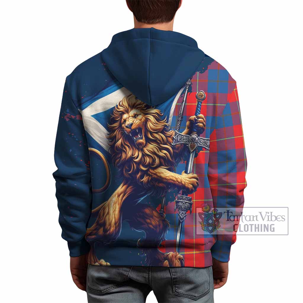 Blane Tartan Family Crest Hoodie with Scottish Majestic Lion