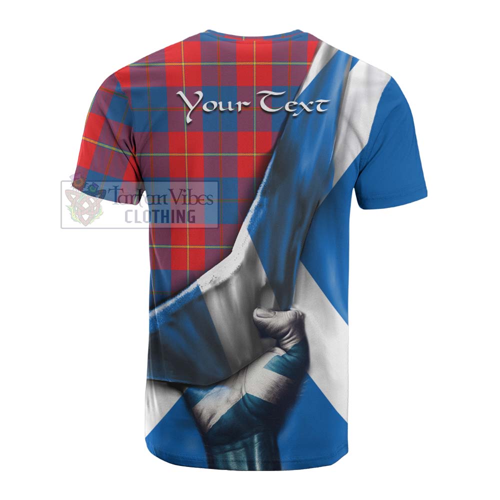 Tartan Vibes Clothing Blane Tartan Cotton T-shirt with Family Crest Scotland Patriotic Style