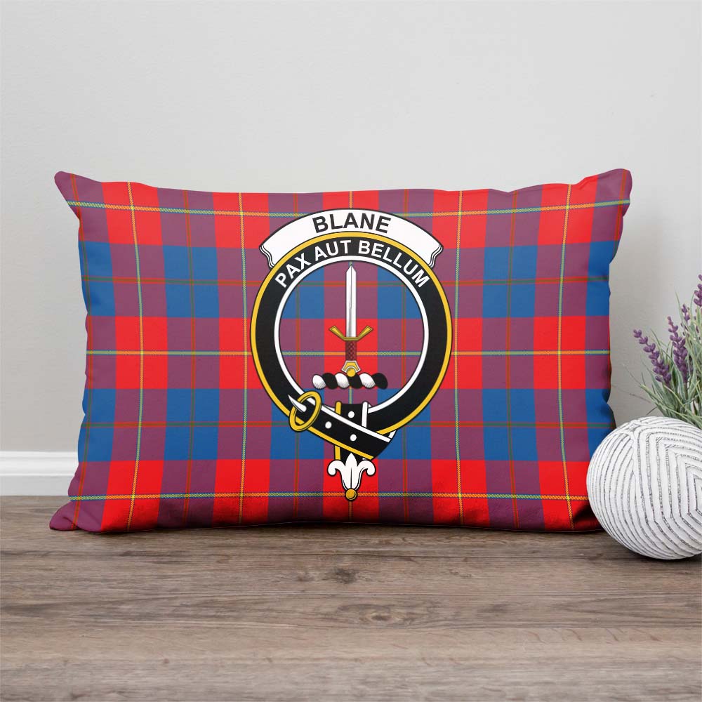 Blane Tartan Pillow Cover with Family Crest Rectangle Pillow Cover - Tartanvibesclothing