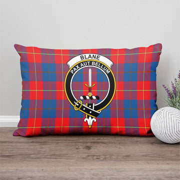 Blane Tartan Pillow Cover with Family Crest