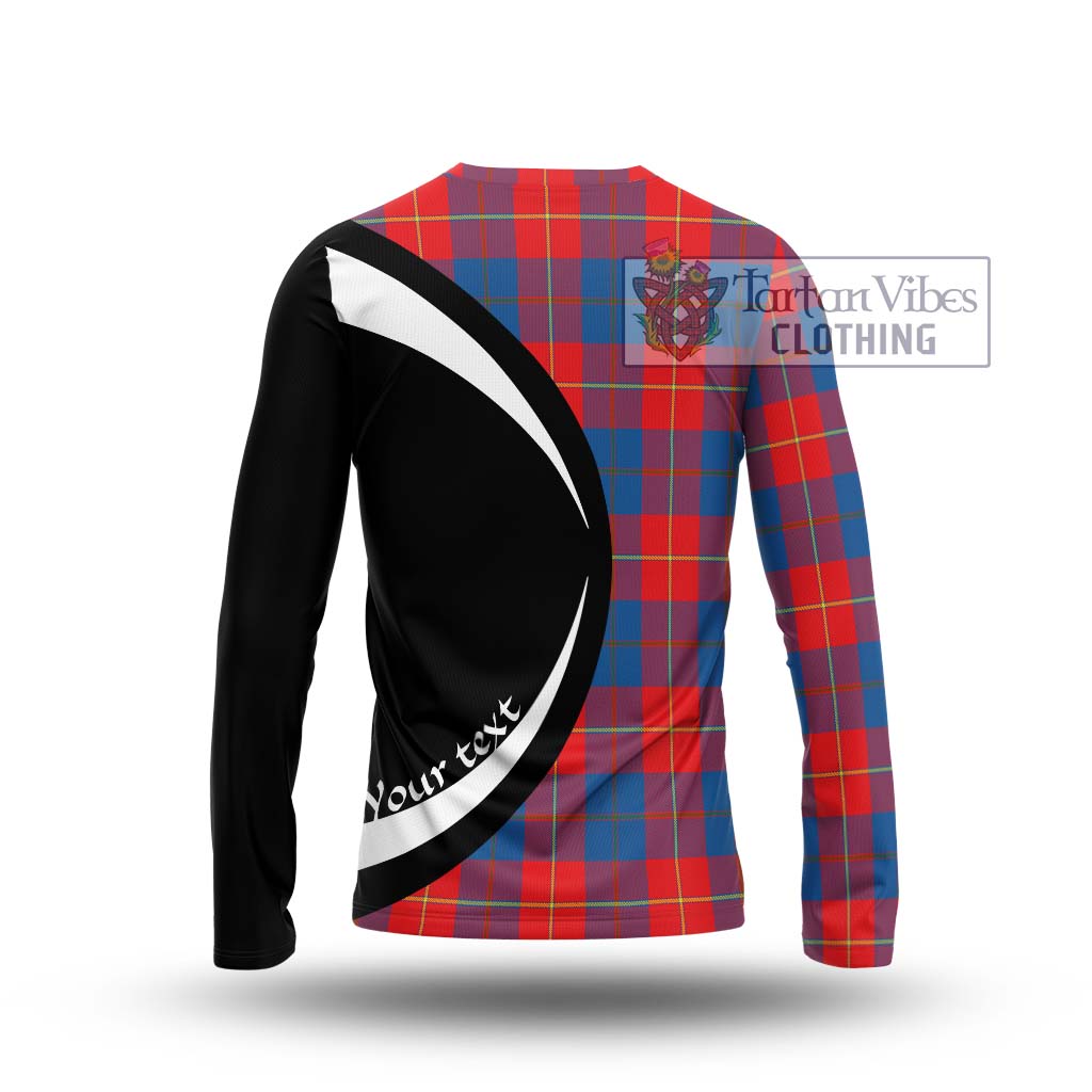 Blane Tartan Long Sleeve T-Shirt with Family Crest Circle Style - Tartan Vibes Clothing