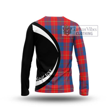 Blane Tartan Long Sleeve T-Shirt with Family Crest Circle Style