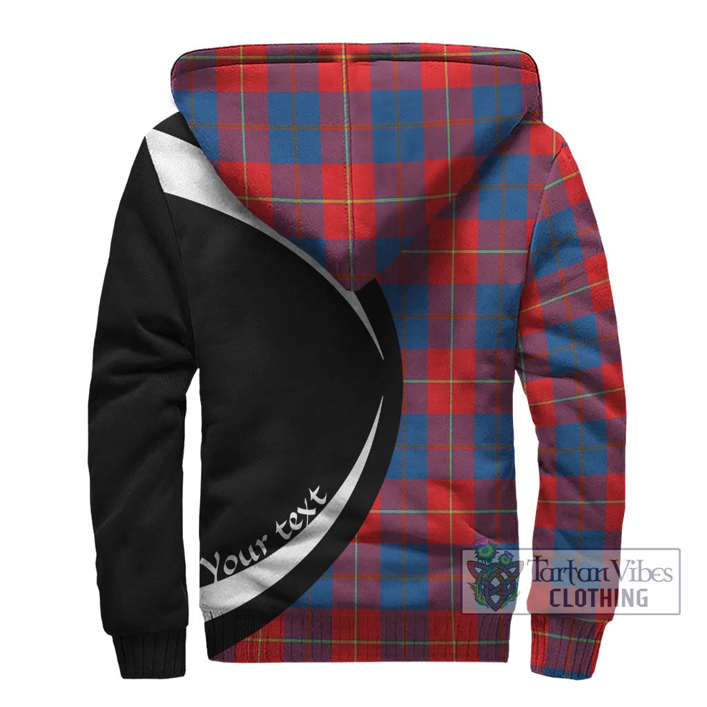 Blane Tartan Sherpa Hoodie with Family Crest Circle Style - Tartan Vibes Clothing