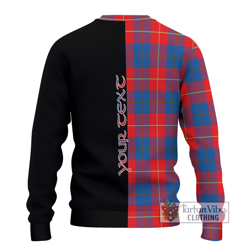 Blane Tartan Knitted Sweater with Family Crest and Half Of Me Style - Tartanvibesclothing Shop