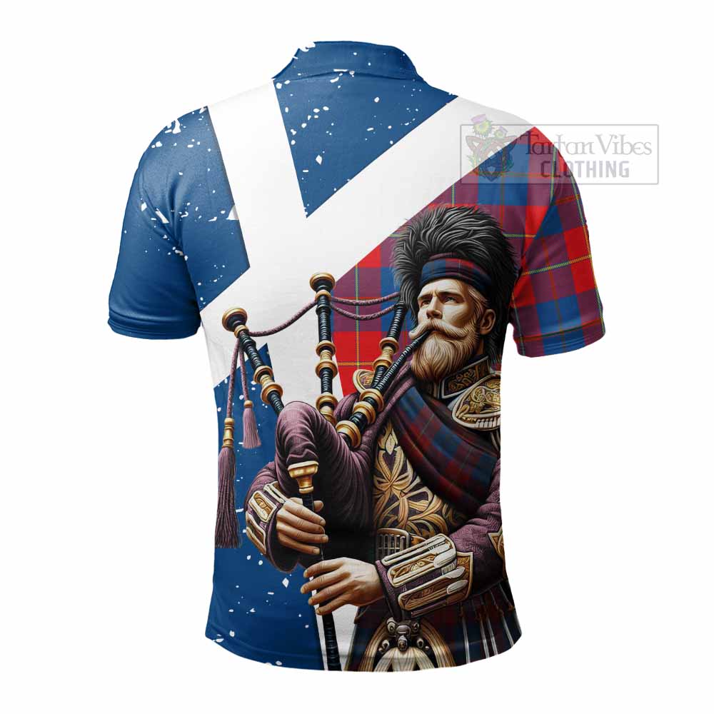 Tartan Vibes Clothing Blane Tartan Polo Shirt with Family Crest Scottish Bagpiper Vibes