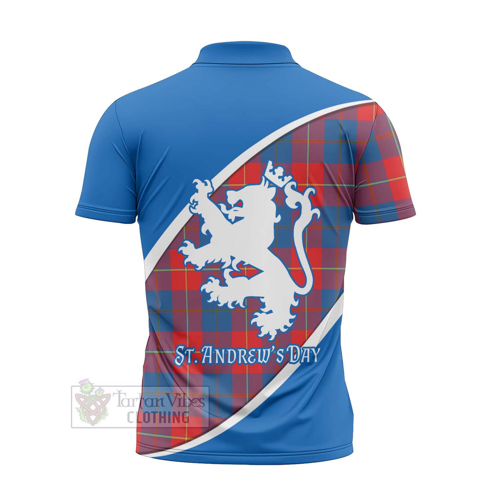 Tartan Vibes Clothing Blane Family Crest Tartan Zipper Polo Shirt Celebrate Saint Andrew's Day in Style