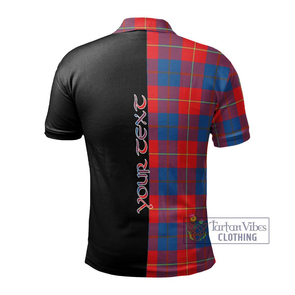 Blane Tartan Polo Shirt with Family Crest and Half Of Me Style - Tartanvibesclothing Shop