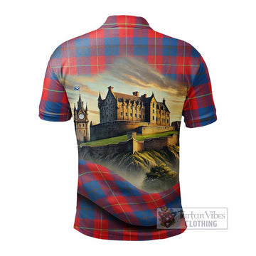 Blane Tartan Family Crest Polo Shirt with Scottish Ancient Castle Style - Tartan Vibes Clothing
