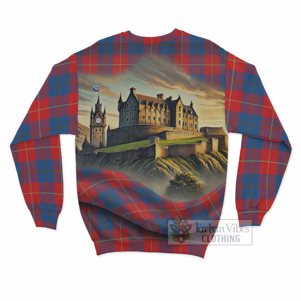 Blane Tartan Family Crest Sweatshirt with Scottish Ancient Castle Style - Tartan Vibes Clothing