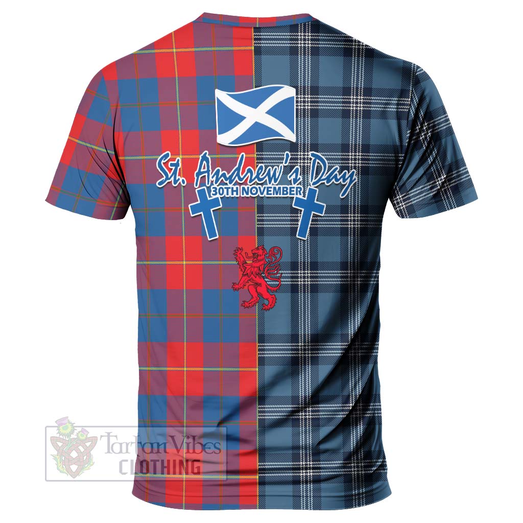 Tartan Vibes Clothing Blane Tartan T-Shirt Happy St. Andrew's Day Half Tartan Style