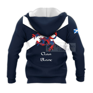 Blane Tartan Lion Rampant Knitted Hoodie Proudly Display Your Heritage with Alba Gu Brath and Clan Name