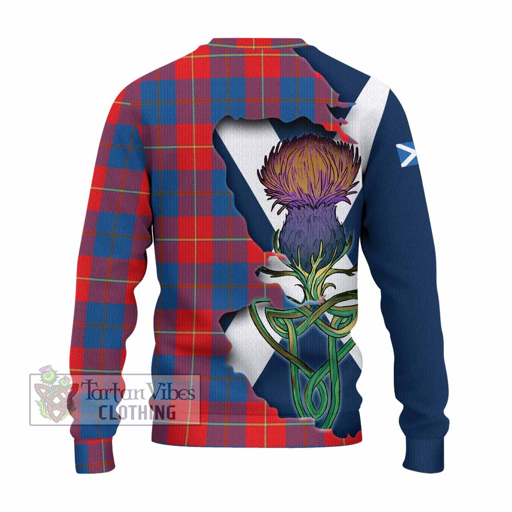 Blane Tartan Family Crest Knitted Sweater Scottish Thistle Celtic Inspired - Tartan Vibes Clothing