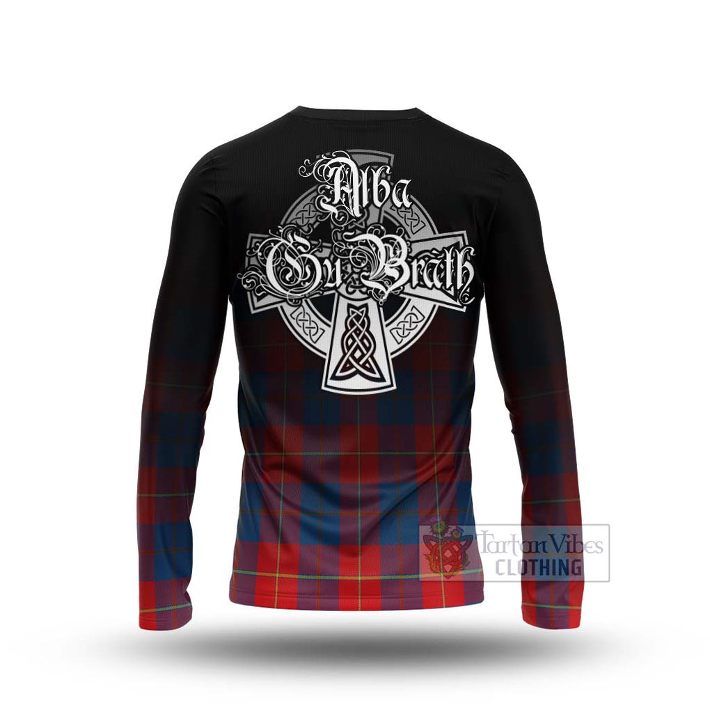 Tartan Vibes Clothing Blane Tartan Long Sleeve T-Shirt Featuring Alba Gu Brath Family Crest Celtic Inspired