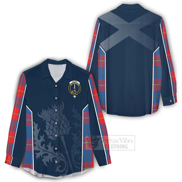 Blane Tartan Women's Casual Shirt with Family Crest and Scottish Thistle Vibes Sport Style