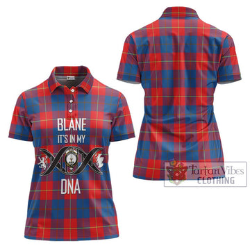 Blane Tartan Women's Polo Shirt with Family Crest DNA In Me Style