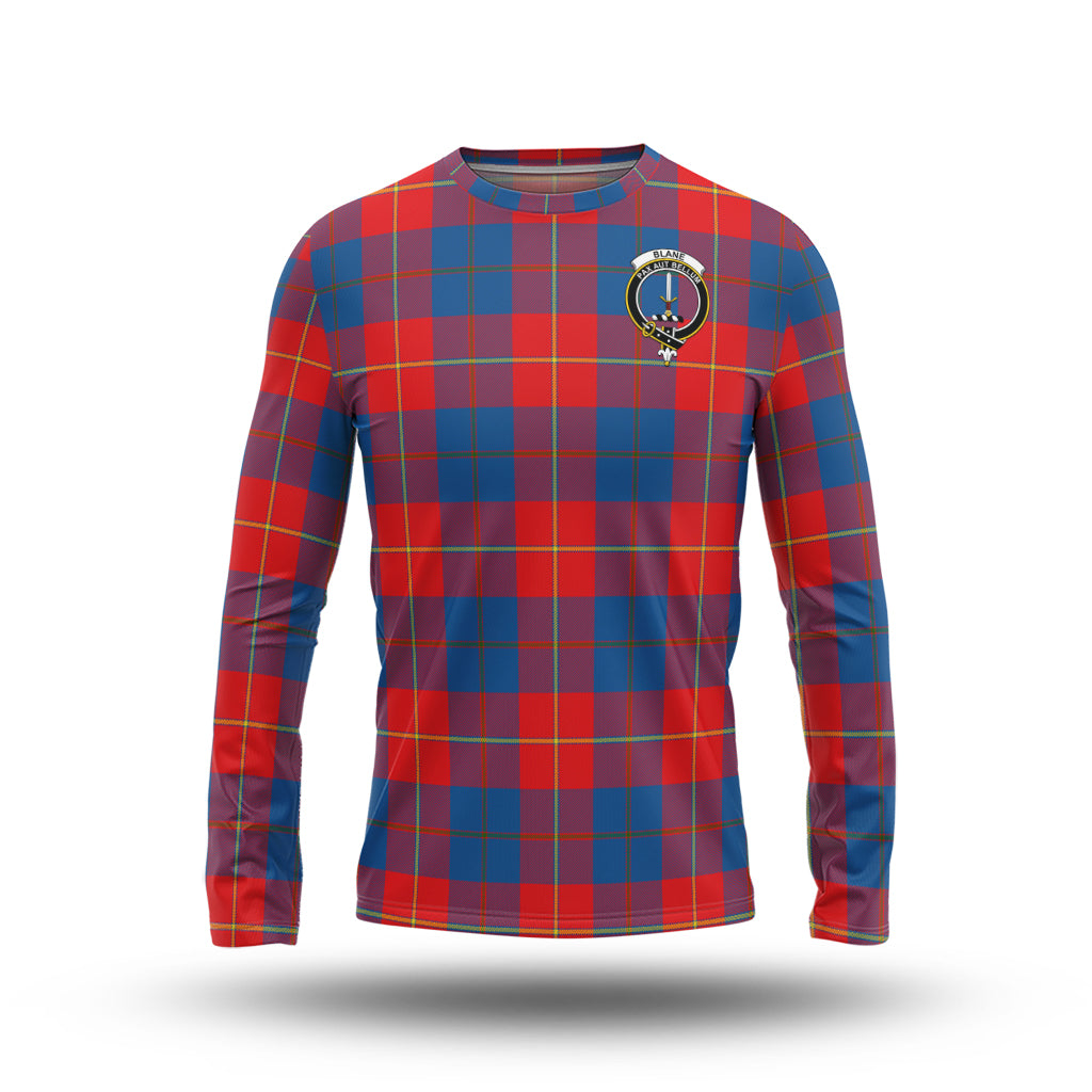 Blane Tartan Long Sleeve T-Shirt with Family Crest - Tartanvibesclothing