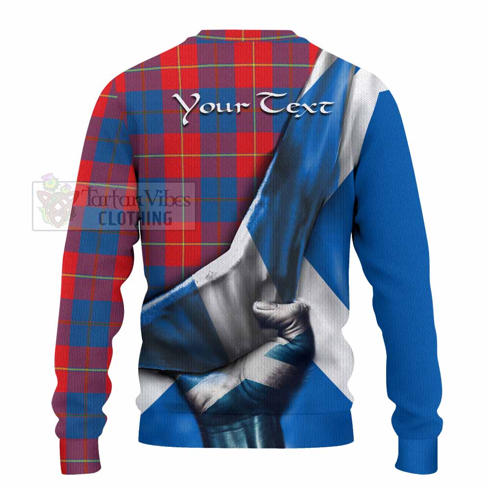 Tartan Vibes Clothing Blane Tartan Knitted Sweater with Family Crest Scotland Patriotic Style