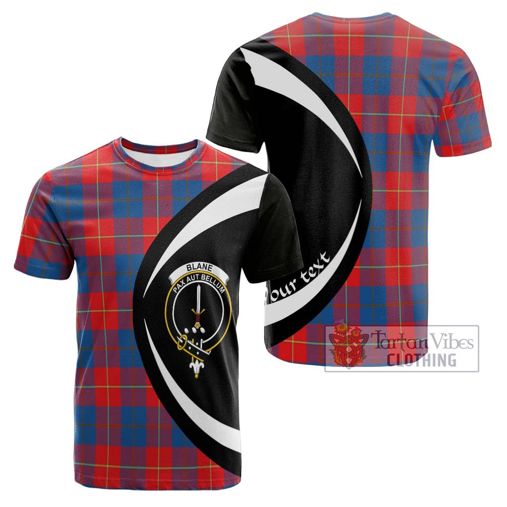 Tartan Vibes Clothing Blane Tartan Cotton T-shirt with Family Crest Circle Style