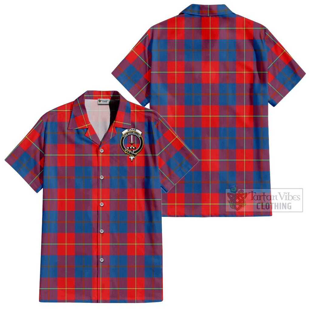 Blane Tartan Cotton Hawaiian Shirt with Family Crest Kid - Tartan Vibes Clothing