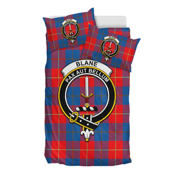 Blane Tartan Bedding Set with Family Crest