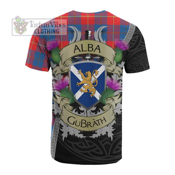 Blane Tartan Family Crest Cotton T-shirt Lion Rampant Royal Thistle Shield Celtic Inspired - Tartan Vibes Clothing