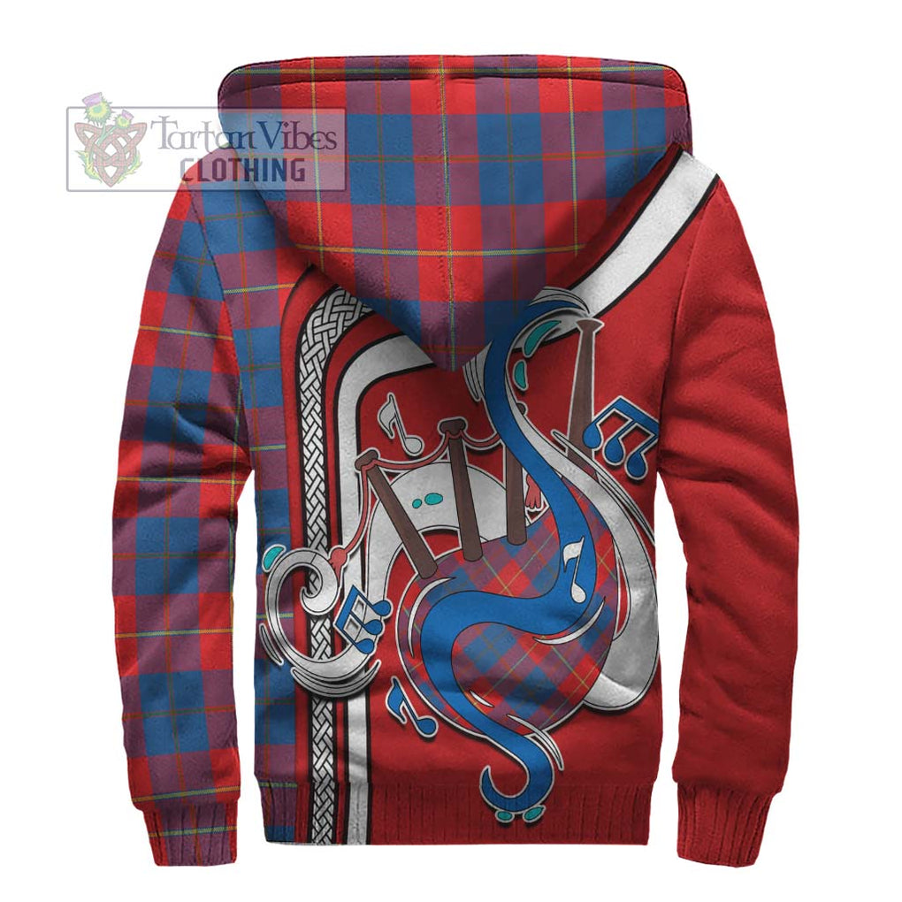 Blane Tartan Sherpa Hoodie with Epic Bagpipe Style - Tartanvibesclothing Shop