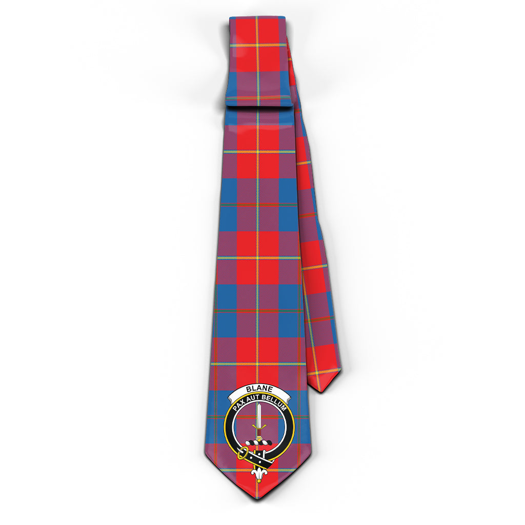 Blane Tartan Classic Necktie with Family Crest - Tartan Vibes Clothing