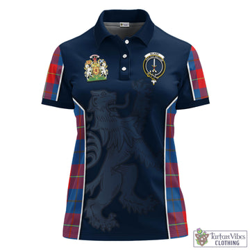 Blane Tartan Women's Polo Shirt with Family Crest and Lion Rampant Vibes Sport Style