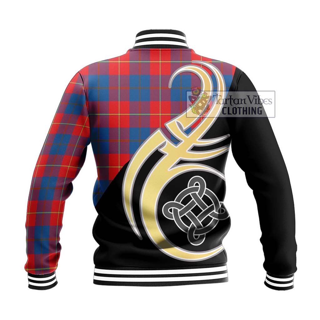 Blane Tartan Baseball Jacket with Family Crest and Celtic Symbol Style - Tartan Vibes Clothing