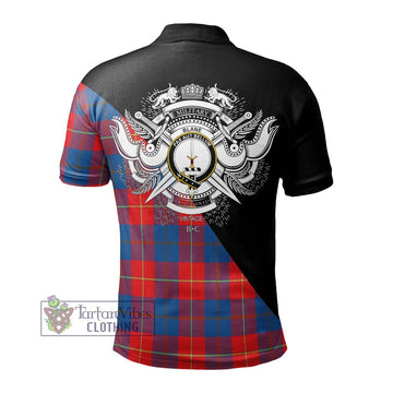 Blane Tartan Polo Shirt with Family Crest and Military Logo Style