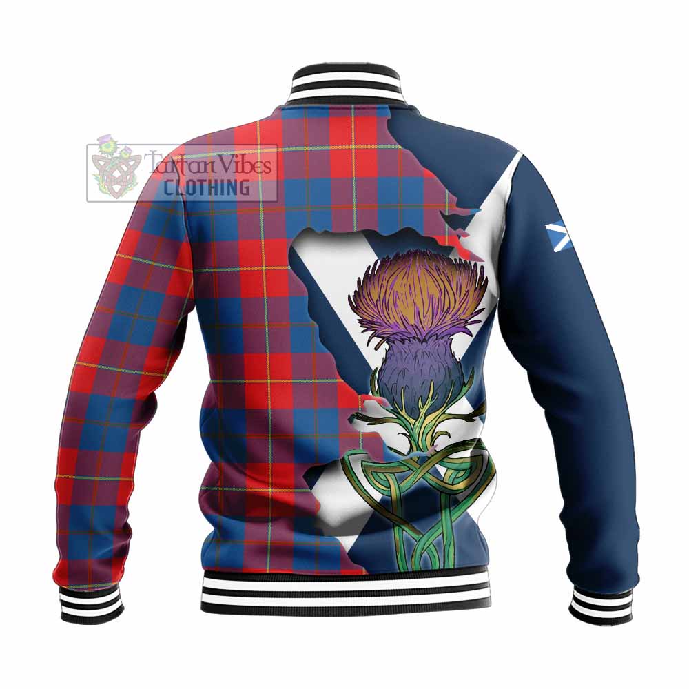 Blane Tartan Family Crest Baseball Jacket Scottish Thistle Celtic Inspired - Tartan Vibes Clothing